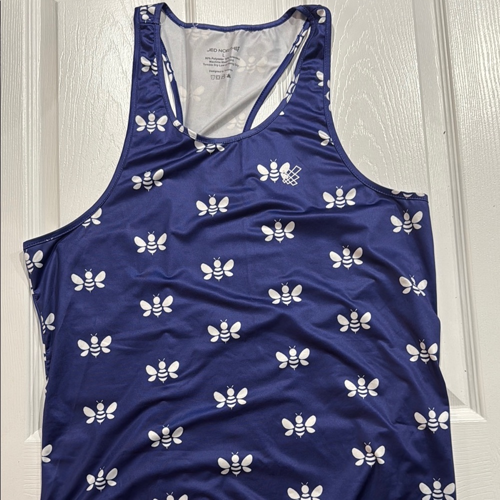 Jed North Blue and White Tank Top